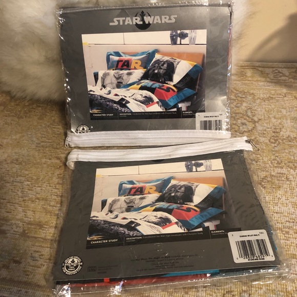 2 Star Wars Color Block Pillow Shams NWT - Picture 4 of 6